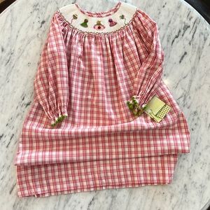 New Girls Zuccini Smocked Birthday Clown Long Sleeve Dress